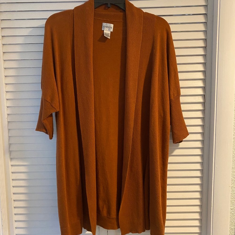 Chico's Sienna Midi Cardigan Sweater Size 2 (12/14 - L)